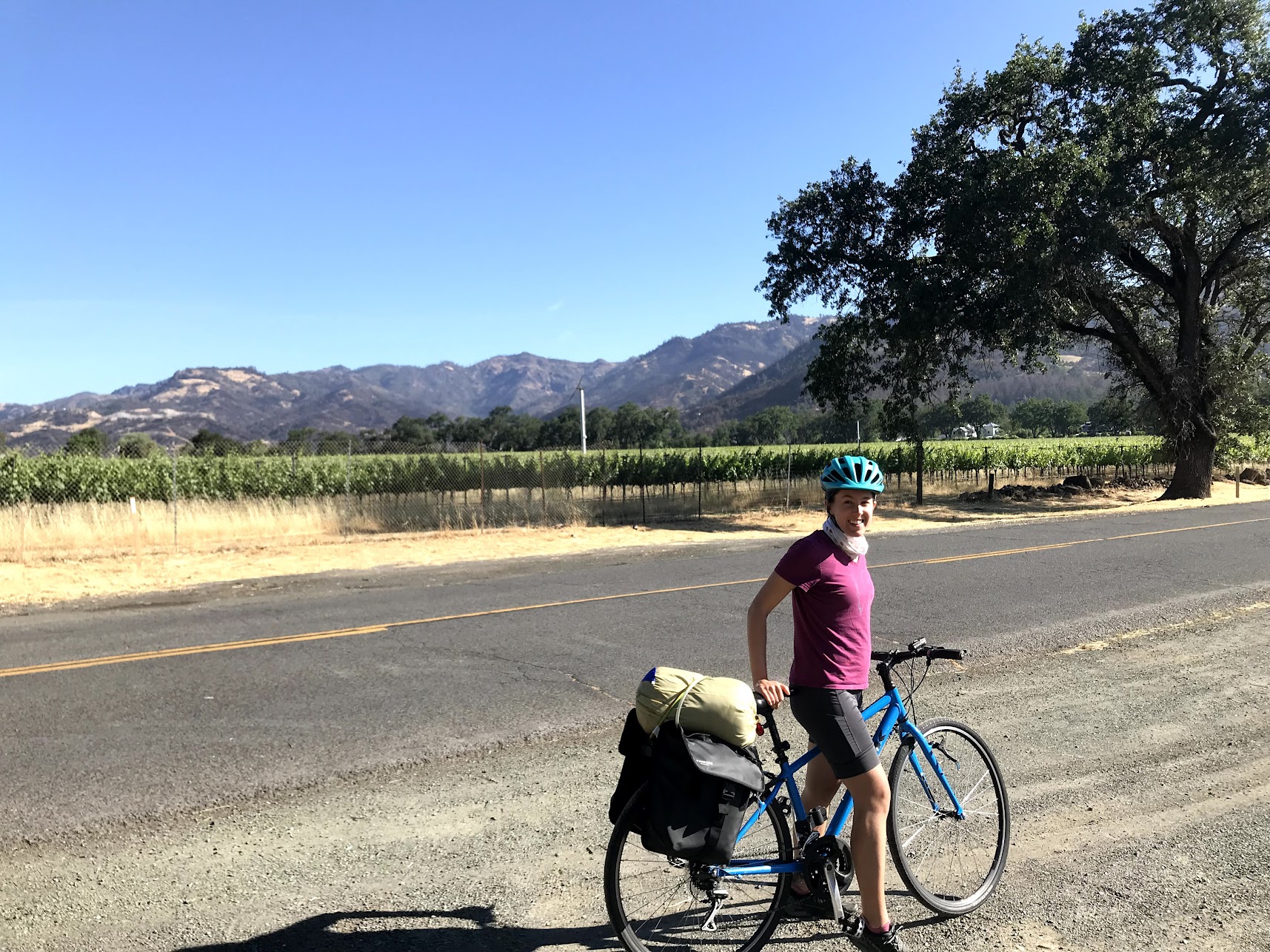 Here’s me bike-packing in Napa Valley!